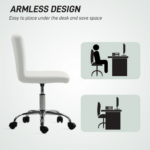 HOMCOM Grey Ergonomic Office Chair with Footrest – 180kg Heavy Duty Reclining Desk Chair - Image 3