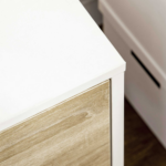 HOMCOM Modern TV Unit Cabinet Stand – Natural & White – Storage Drawer & Cabinets - Image 4