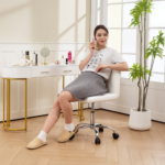HOMCOM Grey Ergonomic Office Chair with Footrest – 180kg Heavy Duty Reclining Desk Chair - Image 2