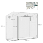 Outsunny Walk-In Garden Greenhouse 200x76x168cm - Image 3