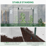 Outsunny Walk-In Garden Greenhouse 200x76x168cm - Image 5
